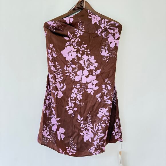 Reformation Womens Poppie Silk Mini Dress Kiana Size 10 NWT - Picture 2 of 6